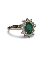 Anello Soranzo Gioielli Donna Pietre Preziose in Oro bianco Smeraldo BCO10464830